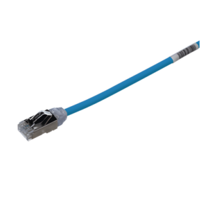 PANDUIT STP28X0.5MBU – Patch Cord Cat6A / 28 AWG Diámetro Reducido / S/FTP Blindado / CM/LS0H / 0.5 m (1.64 ft) / Azul