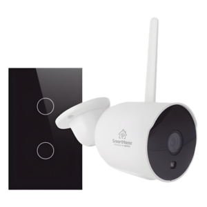 SMARTHOME BY EPCOM SH1CAM1SK – Kit Domótica WiFi / 1 Cámara + 1 Apagador Triple / 2.4 GHz / 800W por Circuito / 100V-250V