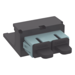 PANDUIT CMDAQSCZBL – Módulo Acoplador / SC Duplex / Fibra Multimodo OM3/OM4 / Mini-Com / Cerámica Zirconia / Color Aqua