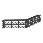 PANDUIT CPPA48FMWBLY – Panel de Parcheo Modular / Angulado Instalación al Ras / 48 Puertos / 2UR / 19in / Sin Blindaje