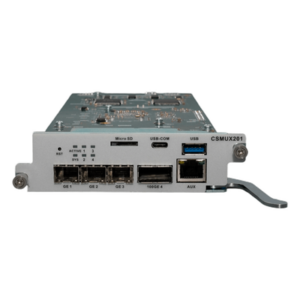 V-SOL CSMUX201 – Tarjeta de Control y Uplink / 3x SFP/SFP+ 1/10G / 1x QSFP28 40/50/100G / Puerto Consola RJ45 / Out-Band 10/100/1000Base-T