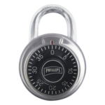 PHILLIPS-ASSA ABLOY MX2244 – Candado de Combinación / 50 mm (1.97') / 3 Discos / Dial 40 Divisiones / Acero Inoxidable / Sin Llave