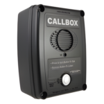 RITRON RQX-417-B – Callbox Inalámbrico UHF / 450-470 MHz / Gabinete de Policarbonato Resistente / PTT Antivandálico / Grabación de Mensajes / Uso en Exteriores