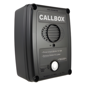 RITRON RQX-417-B – Callbox Inalámbrico UHF / 450-470 MHz / Gabinete de Policarbonato Resistente / PTT Antivandálico / Grabación de Mensajes / Uso en Exteriores