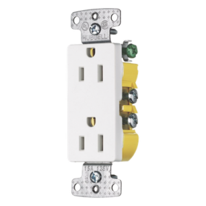 HUBBELL HUB-RRD15W – Contacto Duplex Decorador / 15A / 125V / 2 Polos 3 Hilos / NEMA 5-15R / Blanco