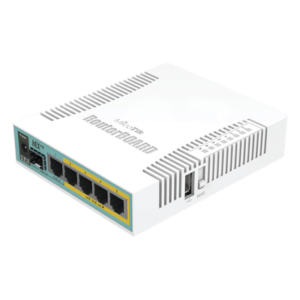 MIKROTIK RB960PGS – Router Gigabit PoE / 5 Puertos Blindados / 802.3at/af / SFP / USB 2.0 / CPU 800 MHz