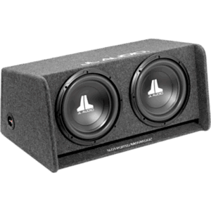 JL AUDIO 10-03055-00 – Subwoofer W0v3 dual de 12 pulgadas / Car Audio / 300 W RMS o 600 W RMS / Impedancia 2 Ω o 4 Ω / Carcasa con Puertos de Ranura / Cono de Polipropileno Relleno de Minerales / Terminal con Botones