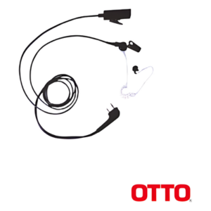 OTTO V1-10355 – Micrófono-Audífono Profesional de 2 Cables para KENWOOD NX200/300/410/5000, TK-480/2180/3180