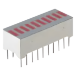 SYSCOM 1080-1184-ND – Barra Gráfica LED / 10 Segmentos Rojos / 0.3 Pulgadas DIP / 750 mW Máximo / -40°C a +85°C / 500 ns