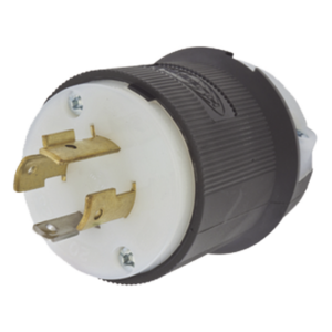 HUBBELL HUB-HBL-2411 – Clavija Industrial con Bloqueo de Media Vuelta / 20 A / 125/250 V CA / 3 Polos 4 Hilos / NEMA L14-20P / 2.75 in (69.85 mm) de Altura