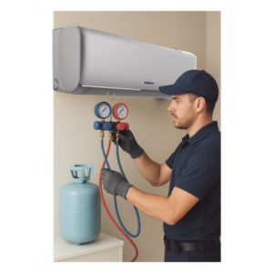 Syscom SRV-R32-1T – Servicio de recarga de gas refrigerante / R32 / Minisplit / 1 Tonelada (12,000 BTU/h)