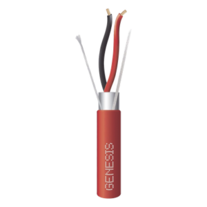 GENESIS 4612-1004/1000 – Cable FPLP / 2 x 14 AWG / Blindado / 305 m (1000 ft) / Plenum / Rojo / Detección de incendio y evacuación
