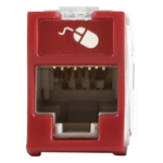 SIEMON U5-H03NS – Jack / Cat5e UTP / Montaje Híbrido Plano o Angulado / Color Rojo / Punch Down 110 / -10 a 60°C