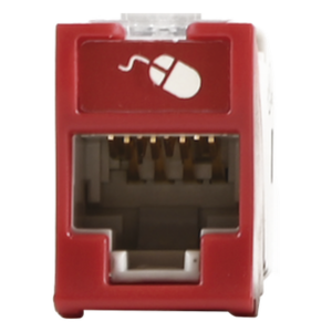 SIEMON U5-H03NS – Jack / Cat5e UTP / Montaje Híbrido Plano o Angulado / Color Rojo / Punch Down 110 / -10 a 60°C