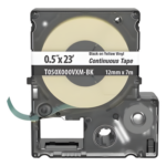 PANDUIT T050X000VXM-BK – Cinta Continua / Vinilo Negro sobre Amarillo / 12 mm x 7 m (23 ft) / Interior-Exterior