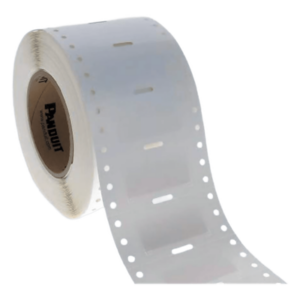 PANDUIT T038X000FJT – Etiqueta de Cinta Continua / 9.7 mm (0.38 in) / Poliolefina Blanca / Transferencia Térmica / 30.5 m (100 ft) / UL969 / -40°C a 82°C