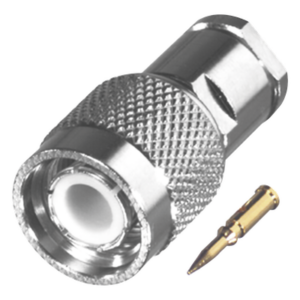 RF INDUSTRIES,LTD RFT-1200-HY – Conector TNC Macho / Rosca Sin Herrajes / RG-58/U LMR-195 / Bronce Niquelado / Aislante Delrin