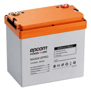 EPCOM POWER LINE BY RITAR NA30A12PRO – Batería de Iones de Sodio Ciclo Profundo / 12 Vcc 30 Ah / 360 Wh / 4000 Ciclos / Bluetooth / IP65