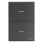 JWJ JTL-G7706 – Placa de Interruptores Escalera / 2 Interruptores / 10 A / 127 V / 60 Hz / Superficie