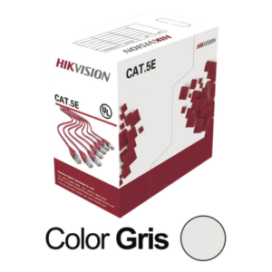 HIKVISION DS-1LN5E-S – Bobina de Cable UTP / Cat5E / 24 AWG / 305 m (1000 pies) / 100% Cobre / PVC CM / Interior / 100 MHz / PoE