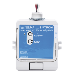 LUTRON ELECTRONICS LMJ16RDVB – Módulo de Relé RF / 16 A / 120/277 V / Softswitch / Plenum / Clear Connect 434 MHz / 9 m (29.5 ft)