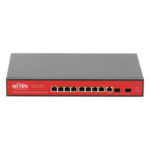 WI-TEK WI-PMS310GF-UPS-PLUS – Switch Administrable Capa 2 / 8 Puertos PoE Gigabit / 2 SFP / Respaldo Solar 500 W / Protección 6 kV / 20 Gbps