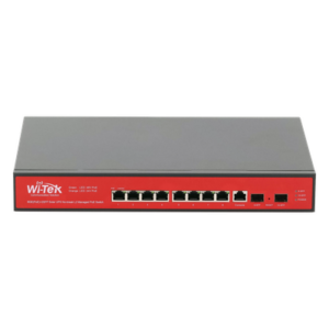 WI-TEK WI-PMS310GF-UPS-PLUS – Switch Administrable Capa 2 / 8 Puertos PoE Gigabit / 2 SFP / Respaldo Solar 500 W / Protección 6 kV / 20 Gbps