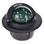 RITCHIE F-50 – Brújula Marítima Empotrada / Dial 70 mm / Iluminación Nocturna Verde / Montaje Flush / Movimiento Zafiro / 100% Reparable