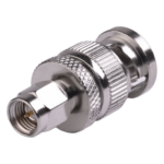 RF INDUSTRIES,LTD RSA-3459 – Adaptador Coaxial en Línea / SMA Macho a BNC Macho / Cuerpo Bronce Niquelado / Contacto Oro / Aislante Teflón