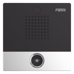 FANVIL I10 – Mini Intercomunicador para hotelería y hospitales, con diseño elegante, PoE, 1 botón, 1 relevador integrado de salida y entrada.