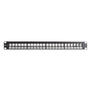 SIEMON KPNL-F1-24-01S – Patch Panel / Keystone UTP / 24 Puertos / Plano / 1UR / Acero 18 Gauge / -10 a 60°C