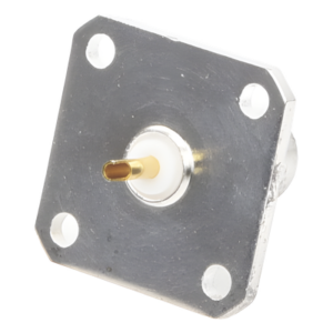 RF INDUSTRIES,LTD RFB-1115-14 – Conector BNC Hembra / Soldable para Chasis / 4 Perforaciones 18 mm (0.59 ft) / Compatible UG-177/U