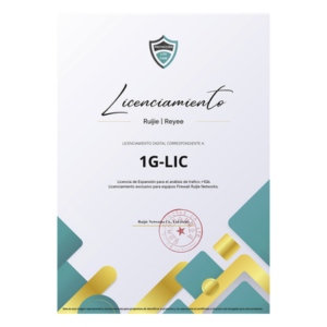 RUIJIE RG-WALL1600-Z5100-S-1G-LIC – Licencia de Expansión / Análisis de Tráfico +1 Gbps / Firewall / Perpetua / Uso Único / Entrega Digital