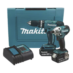 MAKITA DLX2336SYX – Kit Taladro Rotomartillo y Atornillador de Impacto / 18V / 2 Baterías 5.0 Ah / Cargador Rápido / 38 Nm y 155 Nm / 1.64 pies-lb y 114.3 ft-lb