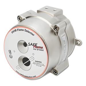 SAFE FIRE DETECTION INC. SF-100SX – Detector de Flama UV/IR / Alcance 30 m (98.4 ft) / Campo 90° / A Prueba de Explosión / Aluminio o Acero Inoxidable / -40°C a 75°C
