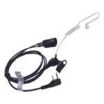 TXPRO TX-EHIAV2S – Micrófono-Audífono / Tubo Acústico Transparente / Conector 2 Pines / PTT de Solapa / Cable Kevlar / Compatible ICOM