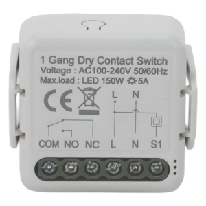 AKUBELA TYSH1CH – Módulo Switch Relé / Contacto Seco / 100-240V CA / 5A / 150W LED / ZigBee