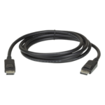 ATEN 2L7D02DP – Cable DisplayPort / 2 m (6.6 ft) / 32.4 Gbps / 8K HDR Dinámico / 32 Canales de Audio / Pestañas de Seguridad