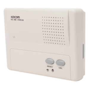 KOCOM KIC-300S – Extensión de Intercomunicador / 2 Cables Polarizados / Alcance 200 m (656.2 ft) / Alimentación DC 6V / Montaje Pared o Escritorio