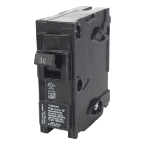 SIEMENS Q130 – Interruptor Automático Enchufable / 1 Polo / 30A / 10 kA / 120V / UL 489 / 1 x 3 in (25.4 x 76.2 mm)