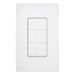 LUTRON ELECTRONICS CA6PFWH – Marco de Conectividad / 6 Puertos Snap-In / Sin Herramientas / Apertura 1 Gang / Color Blanco