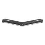 PANDUIT DPA246X88TGY – Panel de Parcheo Angulado / Categoría 6A / 24 Puertos / 1UR / 10GBASE-T / PoE++ 100W