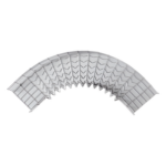 CHAROFIL CH-C90-66/250EZ – Curva Pre-Fabricada Horizontal / 90° / Peralte 66 mm / Ancho 250 mm / Acabado Electrozincado / Interior