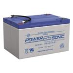 POWER SONIC PS-12100-F1 – Batería de Respaldo AGM/VRLA / 12V / 12AH / Terminales F1 / 5 Años Vida Útil / Certificación UL