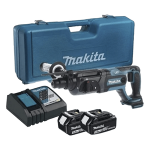 MAKITA DHR241RFE – Rotomartillo Inalámbrico / 18V / SDS Plus / 3 Modos de Trabajo / 1,100 Rpm / 4,000 Ipm / 1.9 J / Perforación 20 mm (13/16") en Concreto