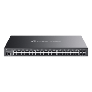 TP-LINK SG5452XMPP – Switch Lite L3 Gestionable Apilable / 48 Puertos Gigabit PoE++ / 4 Slots 10G SFP+ / Presupuesto PoE 770W / Fast PoE y Perpetual PoE / Apilamiento Físico de 4 Unidades / L3: RIP, OSPF, VRRP / Gestión Cloud Omada SDN