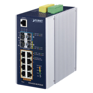 PLANET IGS-6325-8UP2S2X – Switch Industrial Capa 3 / 8 Puertos Gigabit PoE++ 95W / 2 SFP 1G/2.5G / 2 SFP+ 10G / Administrable