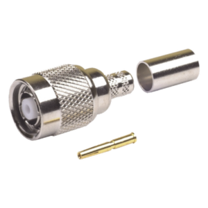 RF INDUSTRIES,LTD RP-1202-X – Conector Coaxial TNC Macho Inverso / Anillo Plegable / Cables LMR-240 y RG-8/X / Níquel / Oro / Teflón