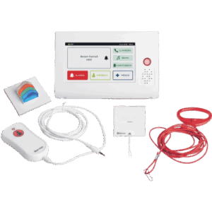 IBERNEX KIT-NX1021-ROOM – Kit de Habitación Hospitalaria IP / Terminal 7" Táctil VoIP SIP / Pulsador Cama IP67 / Luz Cuatricolor RGB / Tirador Baño Antibacteriano / PoE