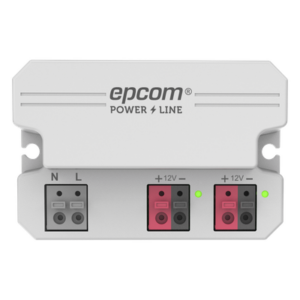 EPCOM POWERLINE PL0012 – Fuente de Alimentación / 12 Vcc / 2 A / Entrada Universal 110-240 Vca / Doble Salida con Terminales de 2 Pines / Operación -20°C a 45°C